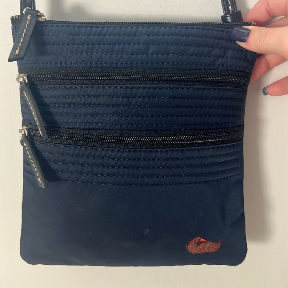 Dooney & Bourke - Triple Zip Crossbody Purse - Navy - Picture 2 of 6